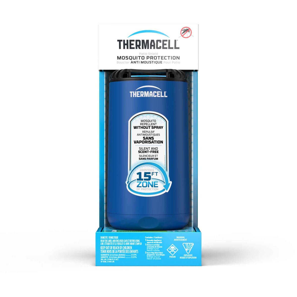 Insectifuge à moustiques pour terrasse à couverture de 15', bleu royal