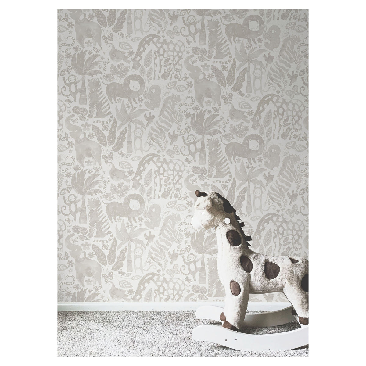 Papier peint autocollant Sweet à motif safari, 20,5" x 18' (taupe)