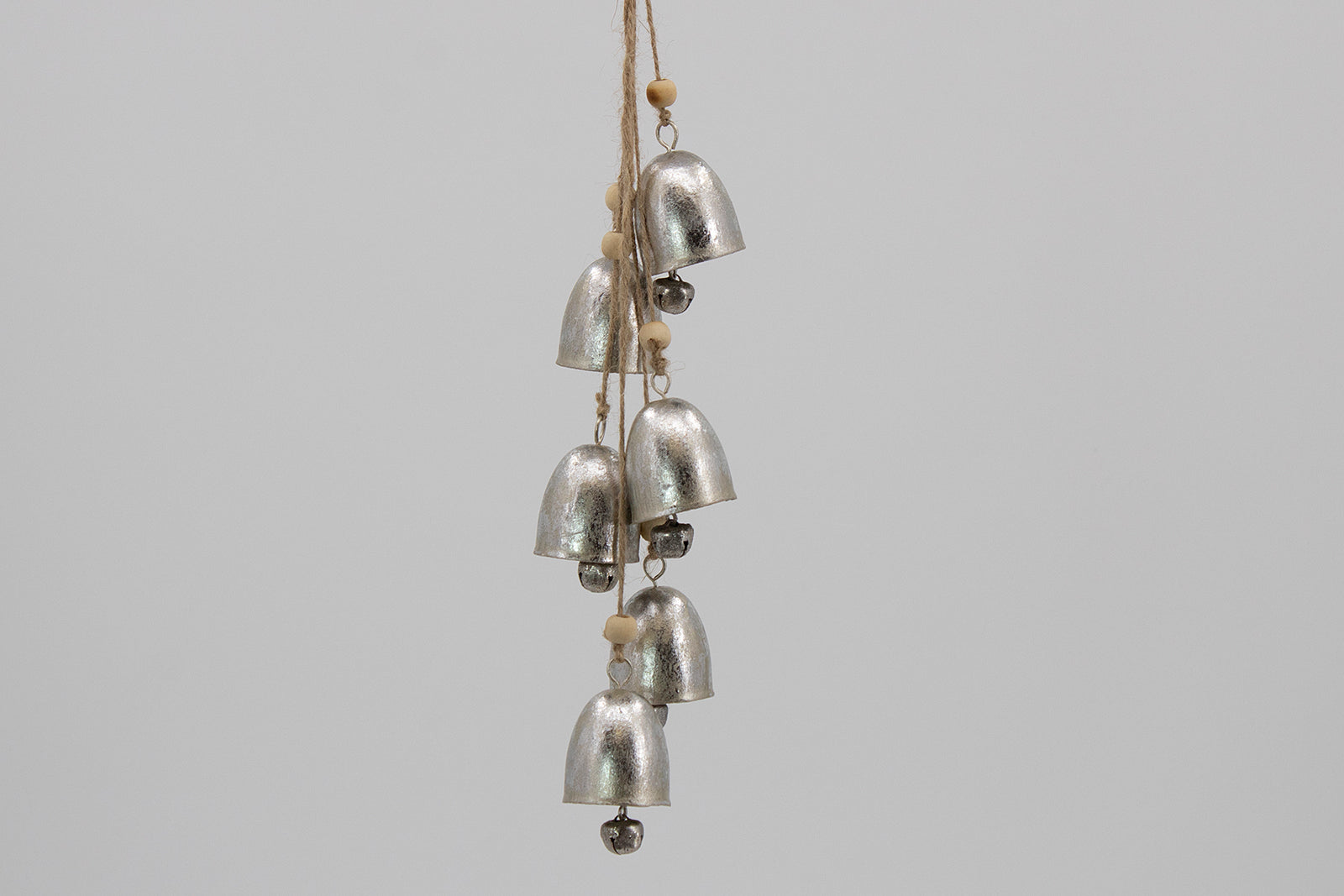 Ornement de cloches en métal argenté, 19''