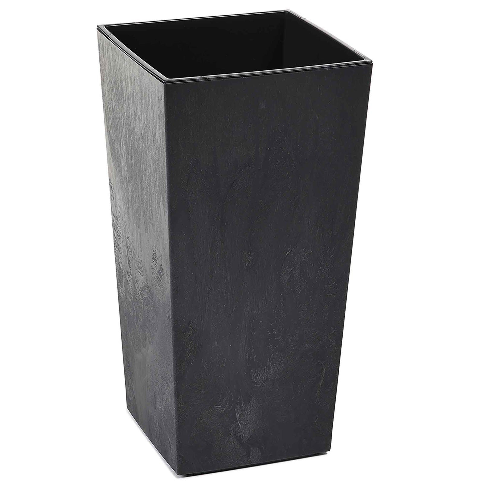 Jardinière Finezja noir béton, 14 x 14'' x 27''