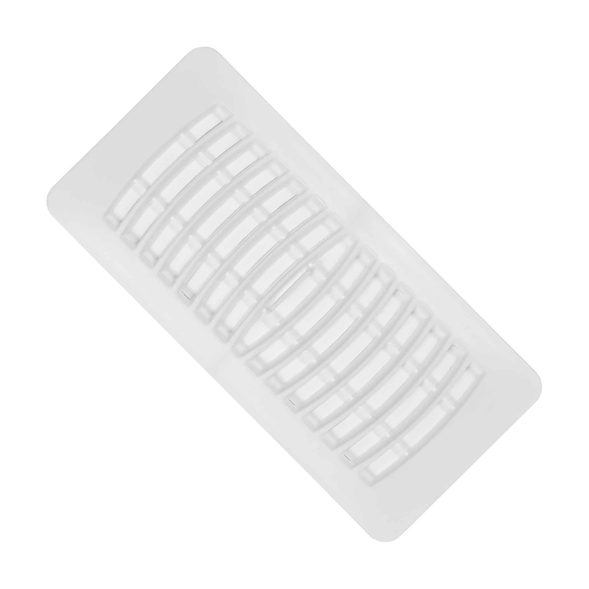 Registre de plancher ou de plafond en plastique blanc, 4" x 10" 