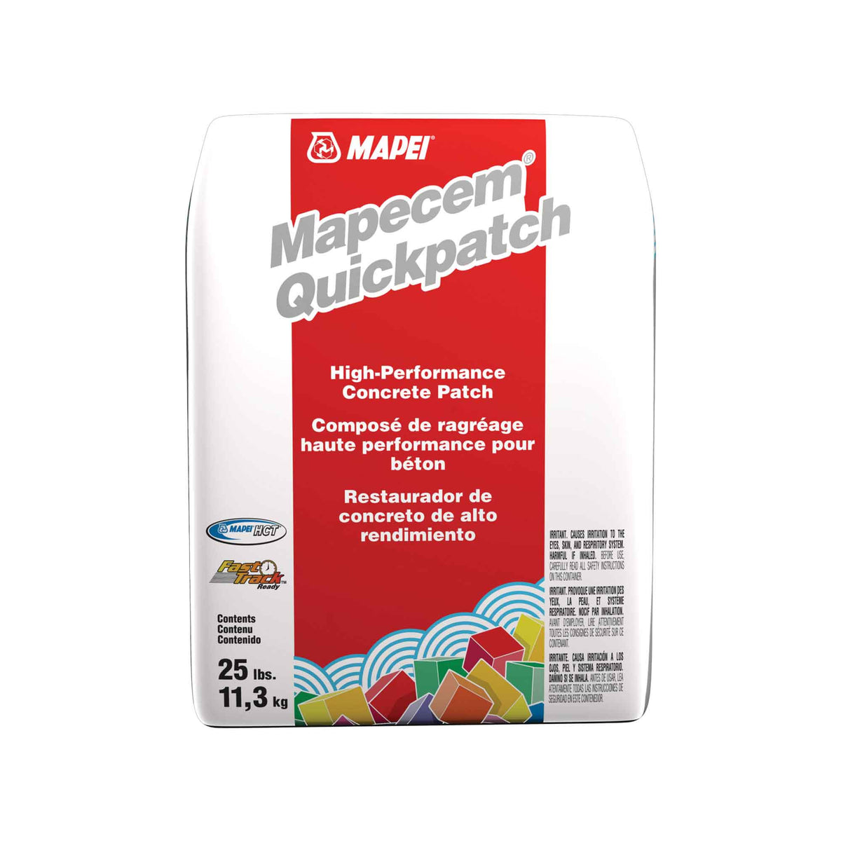 Composé de ragréage haute performance pour béton Mapecem Quickpatch, 25 lb