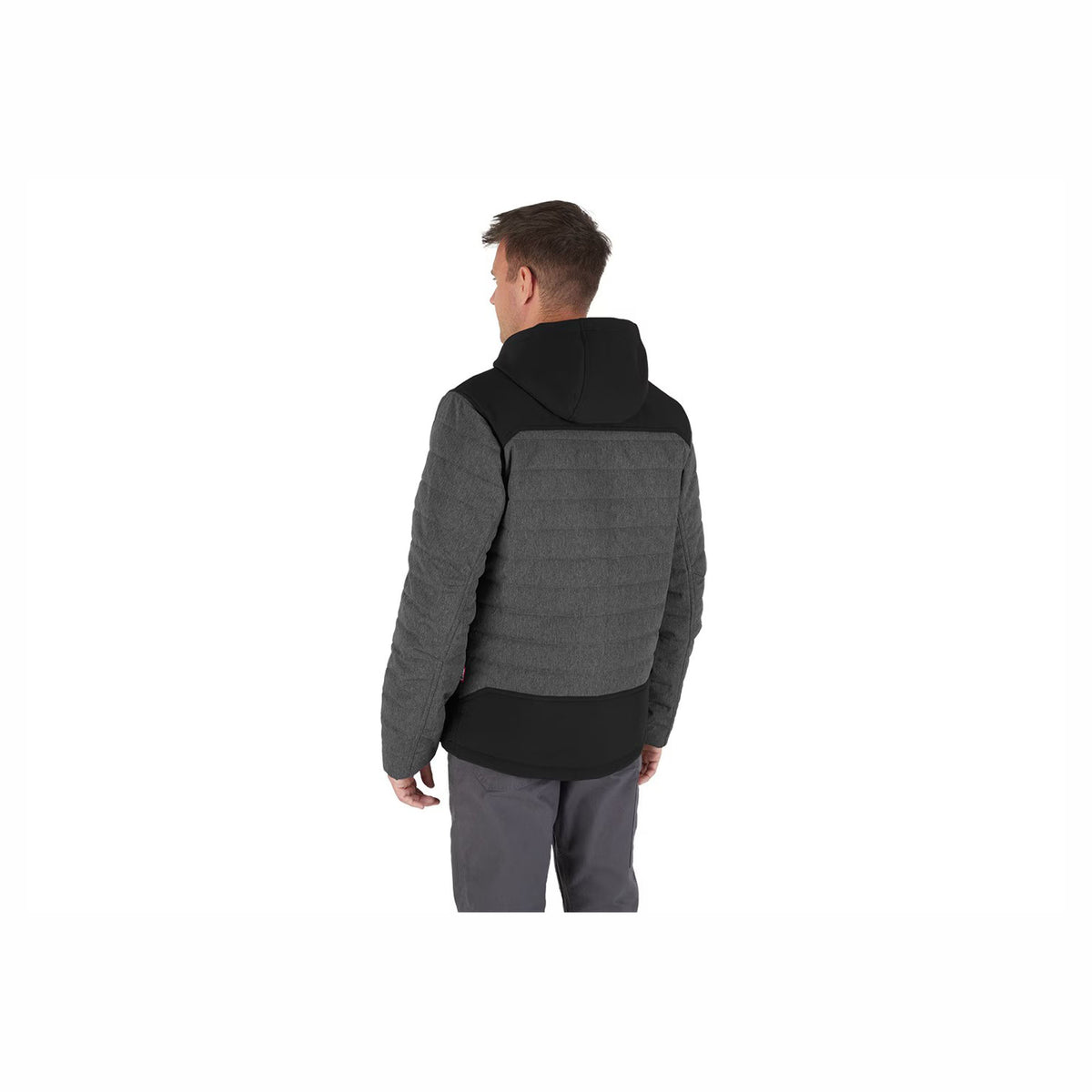 Veste chauffante matelassée M12 Axis, grand (gris)