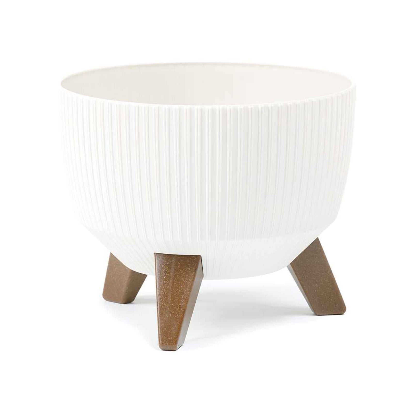 Jardinière Roma Jumper Eco Recyclé bol blanc sur pattes, 9" x 6"