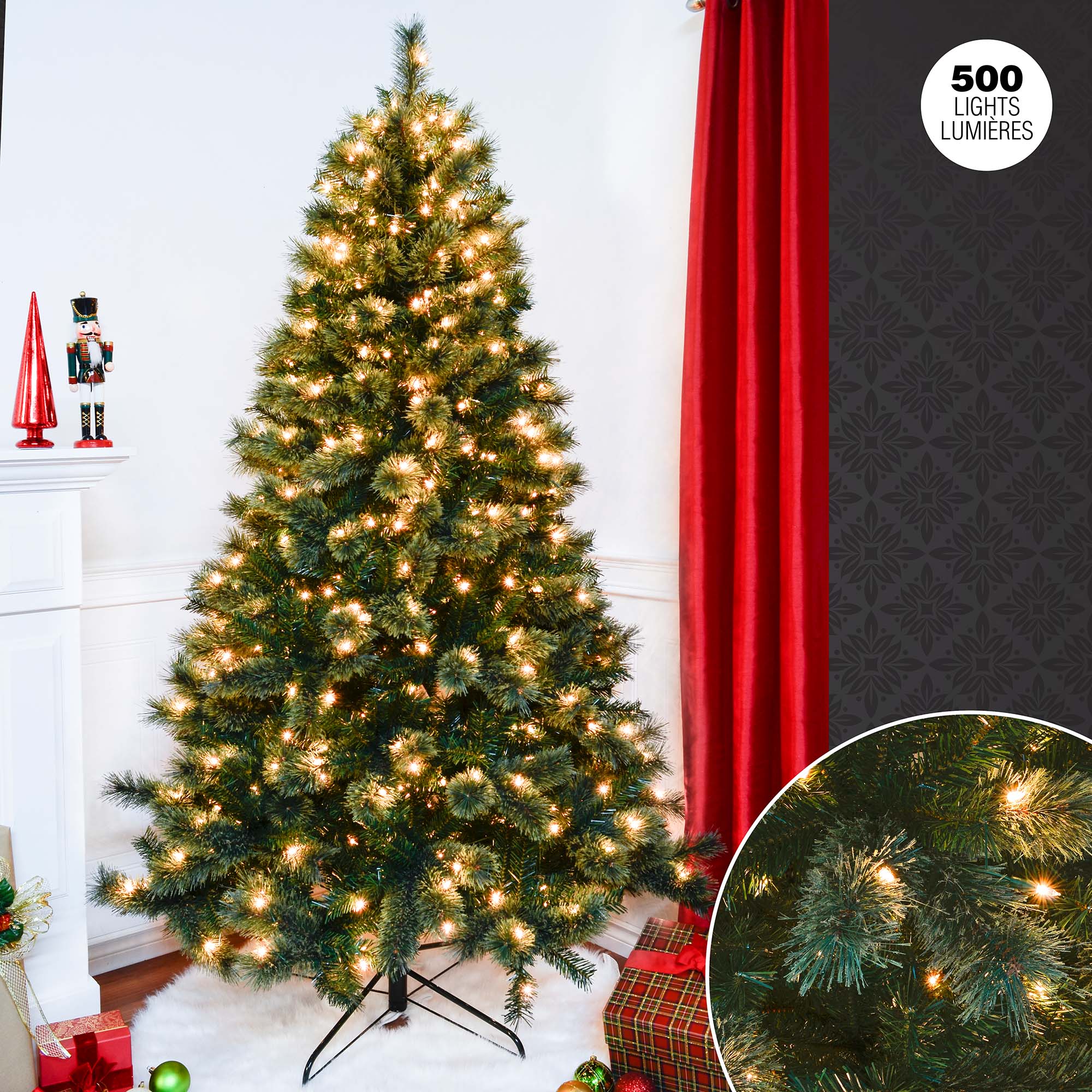 Sapin de Noël de 7' à 500 lumières