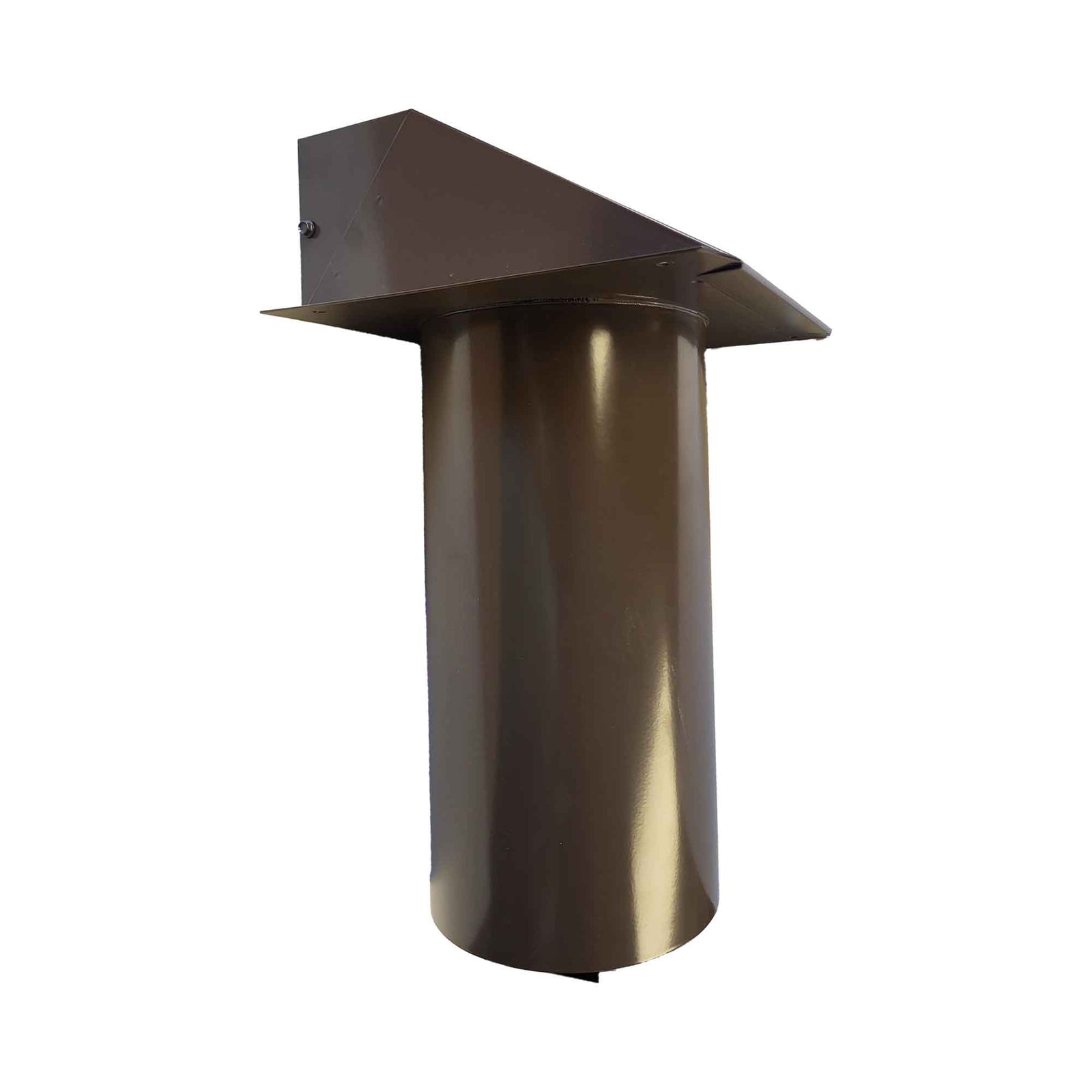 Clapet mural pour sortie avec tuyau de 4", brun