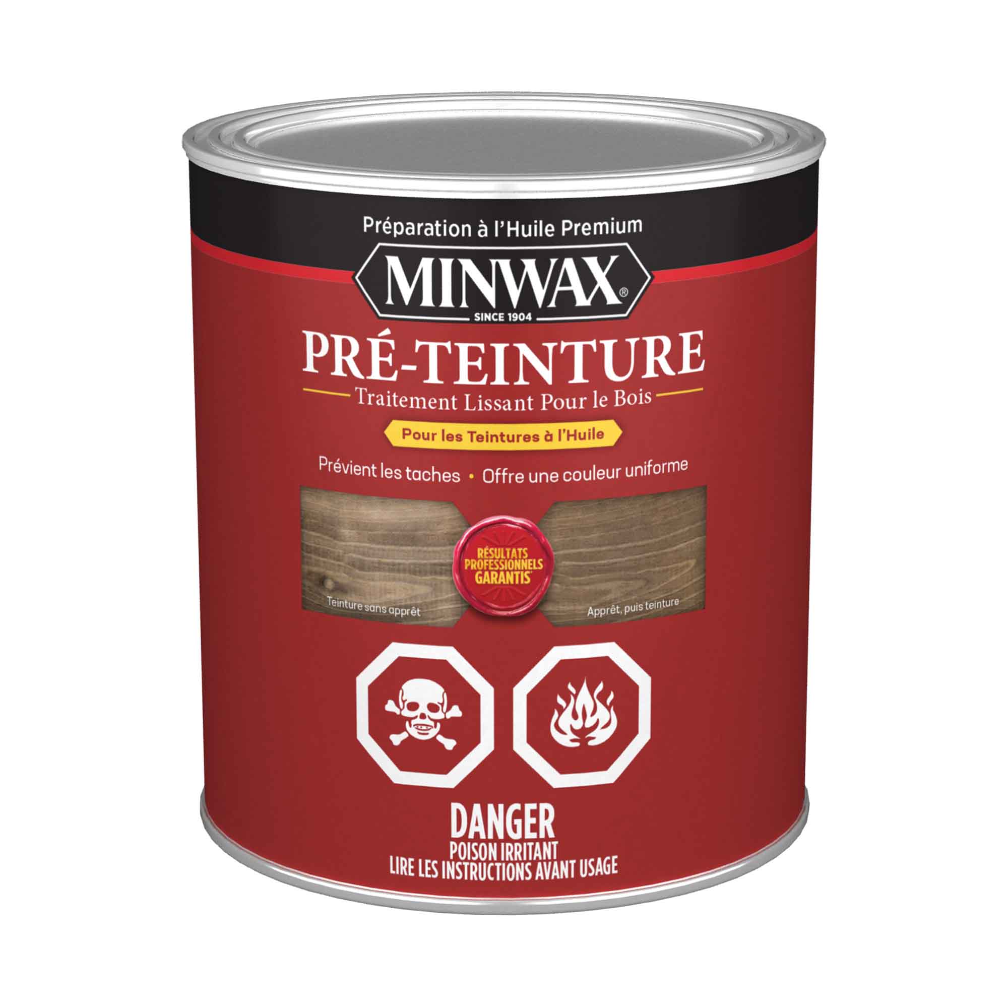 Minwax pré-teinture revitalisante pour le bois transparent, 946 ml