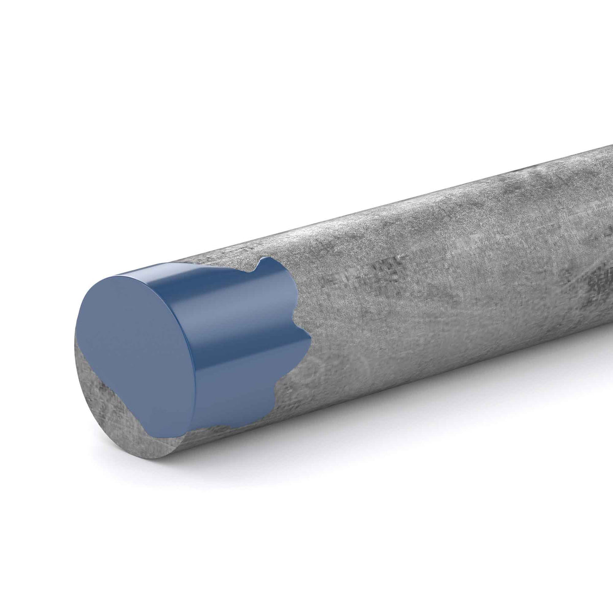 Tige non filetée en acier zingué, 1/4'' x 36''