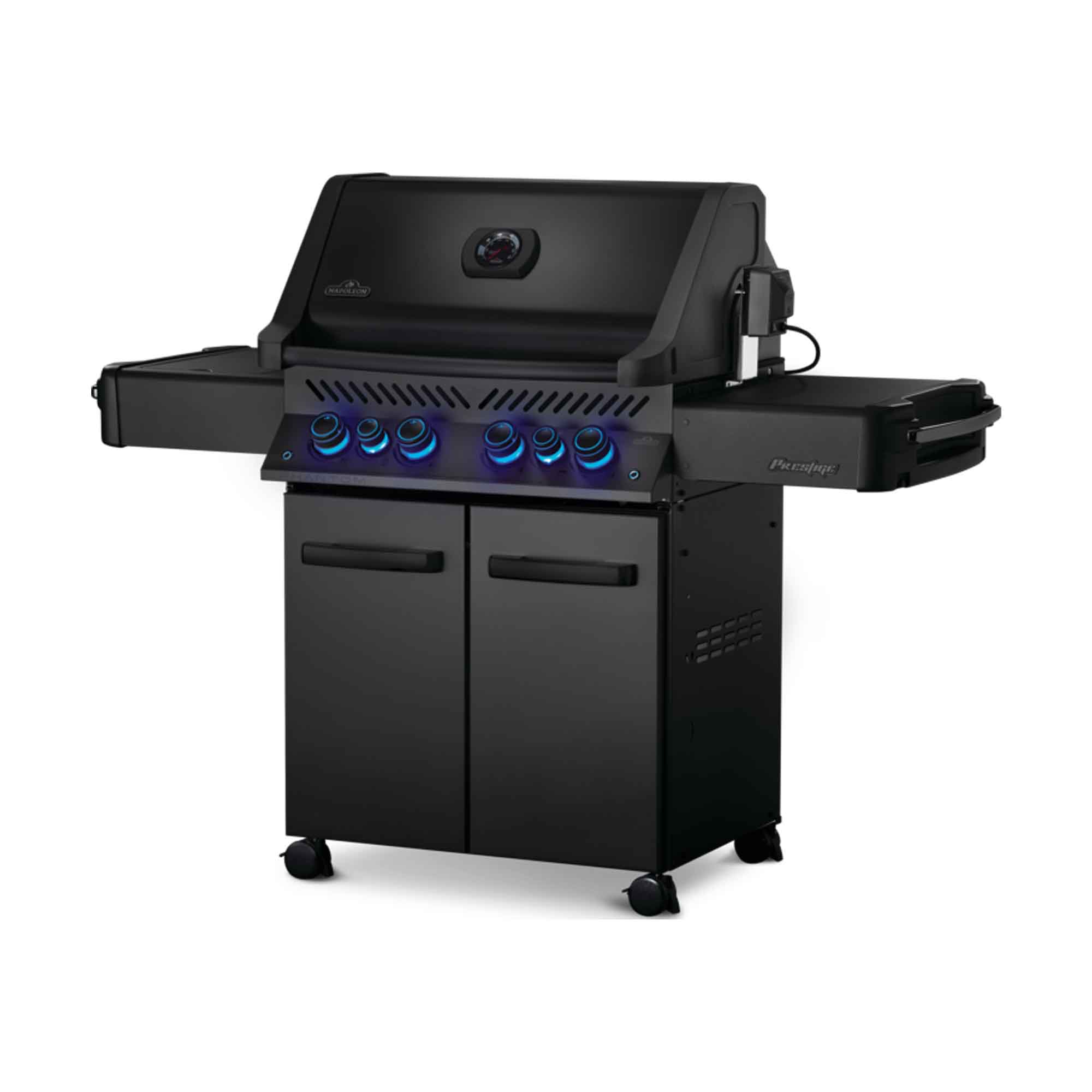 BBQ Napoléon Phantom Prestige 500 noir mat avec brûleurs infrarouges arrière et latéral, 80 000 BTU 