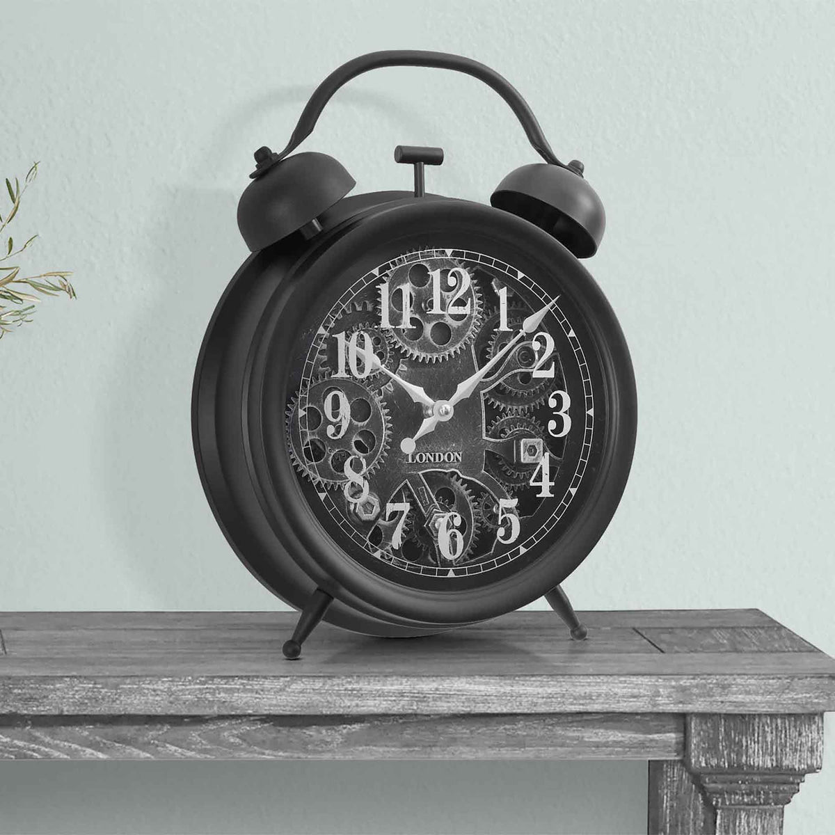 horloge de table ronde, 12'' (noir)