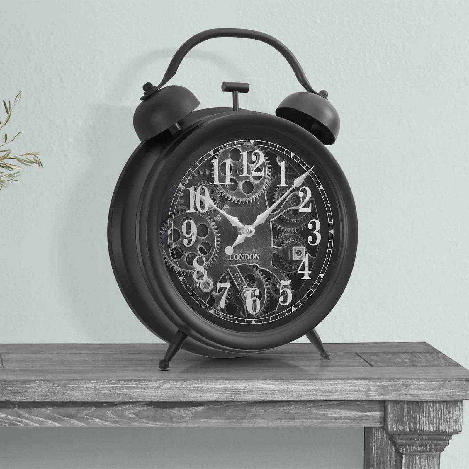 horloge de table ronde, 12'' (noir)