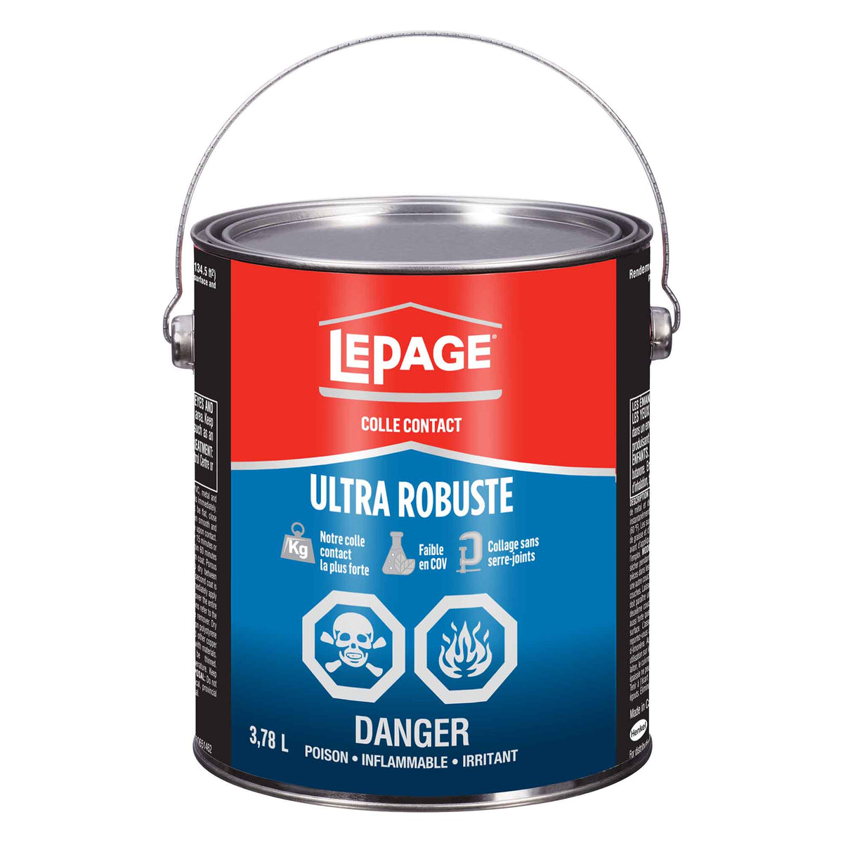 Colle contact ultra robuste faible en COV, 3,8 L