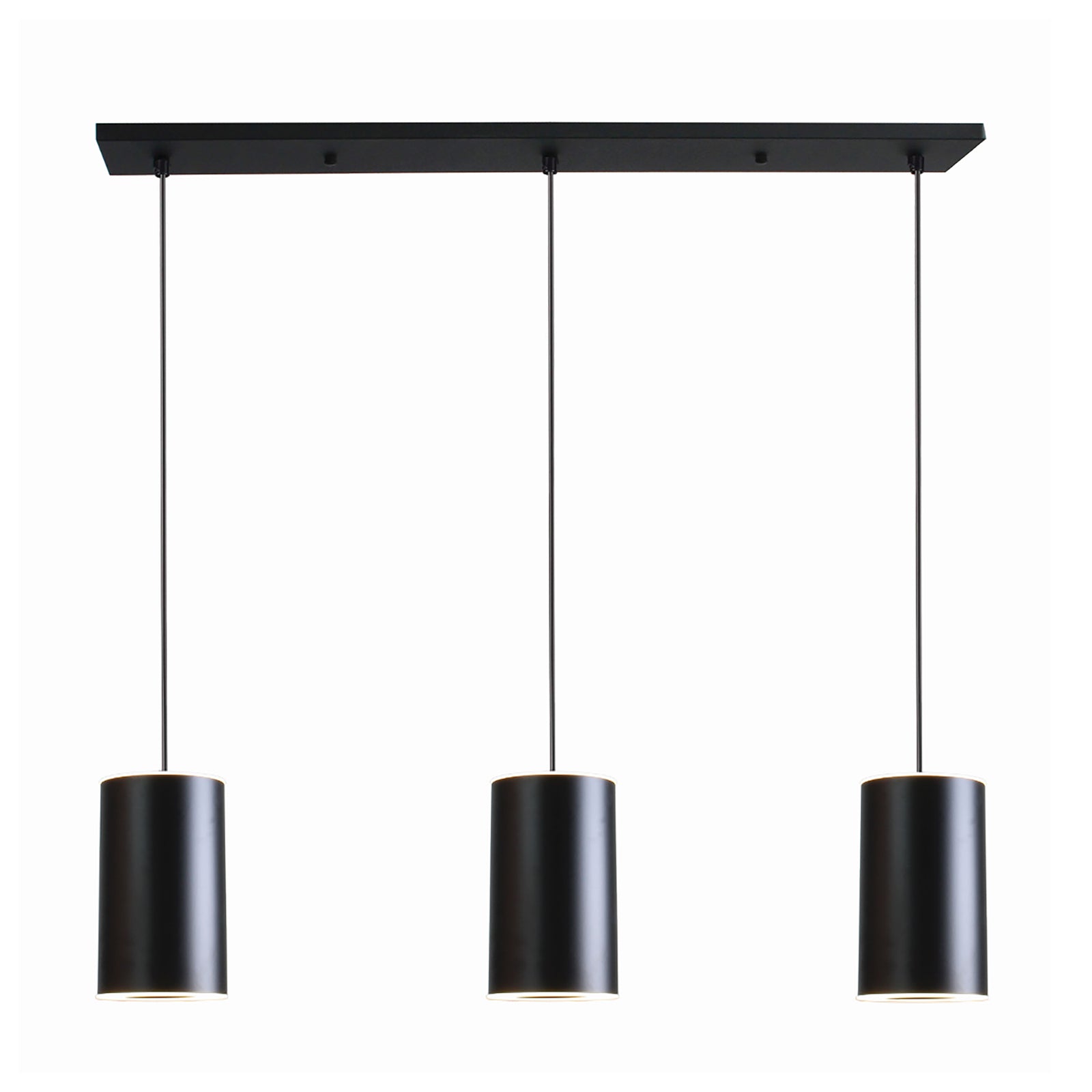 Luminaire suspendu Beldi à 3 lumières de la collection Kipnuk, noir