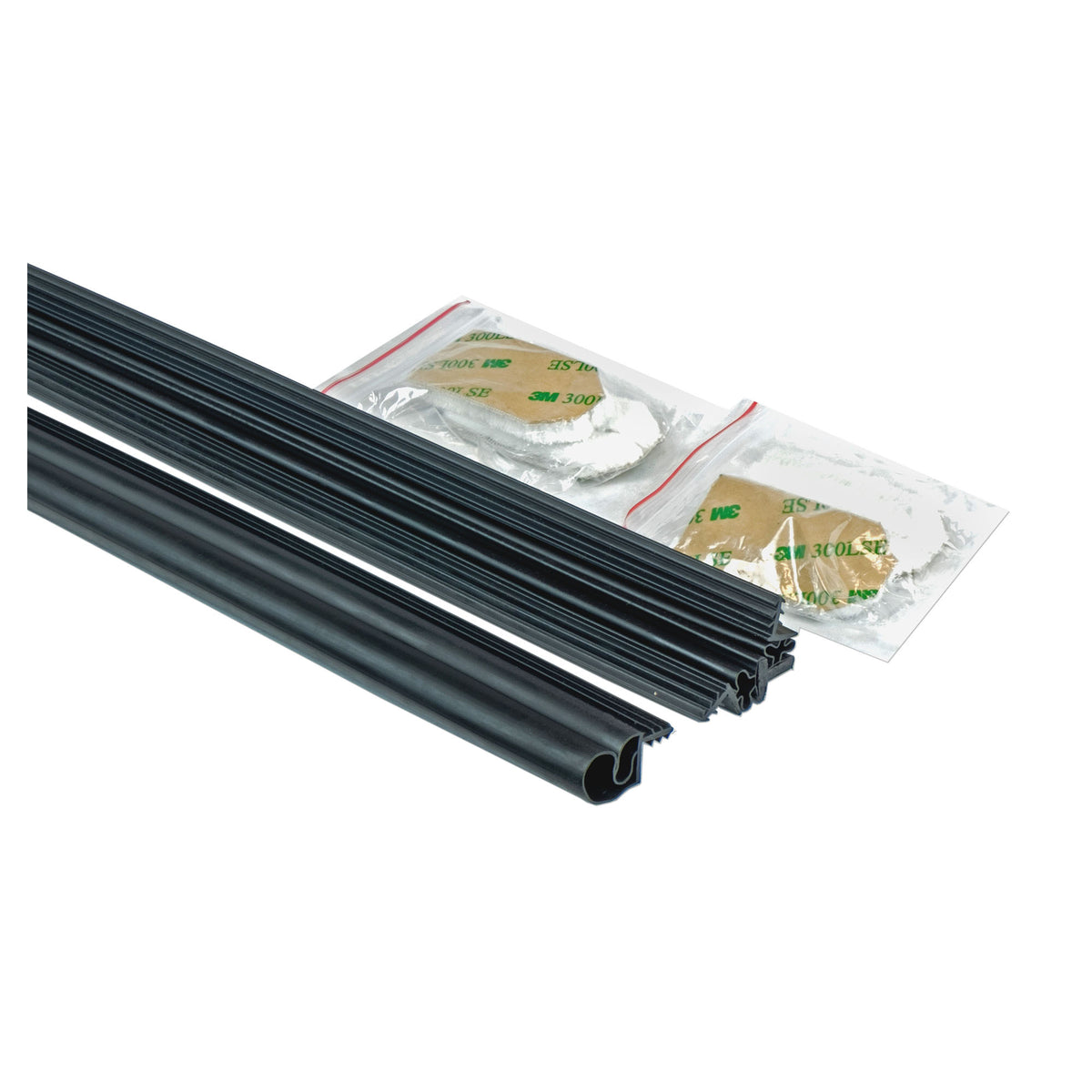 Trousse complète de remplacement de contour de porte aimanté en élastomère, noir