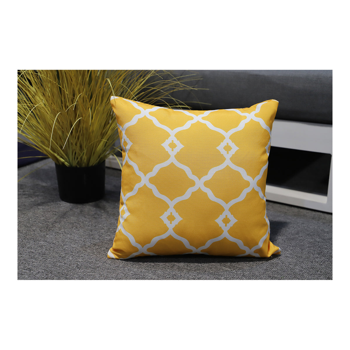 Coussin d&#39;extérieur de 16&#39;&#39; x 16&#39;&#39;, jaune