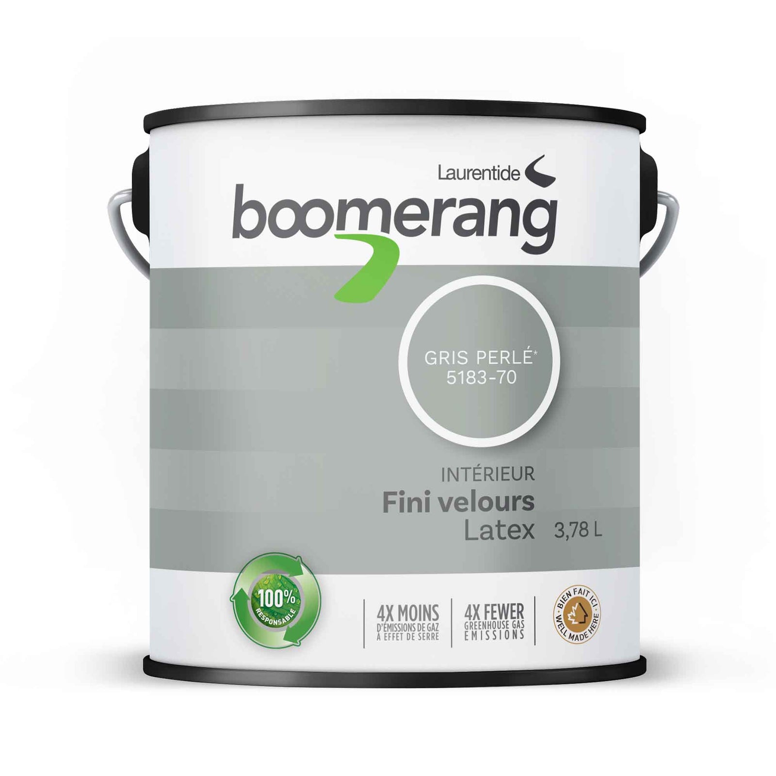 Peinture d’intérieur velours gris perlé, 3,78 L