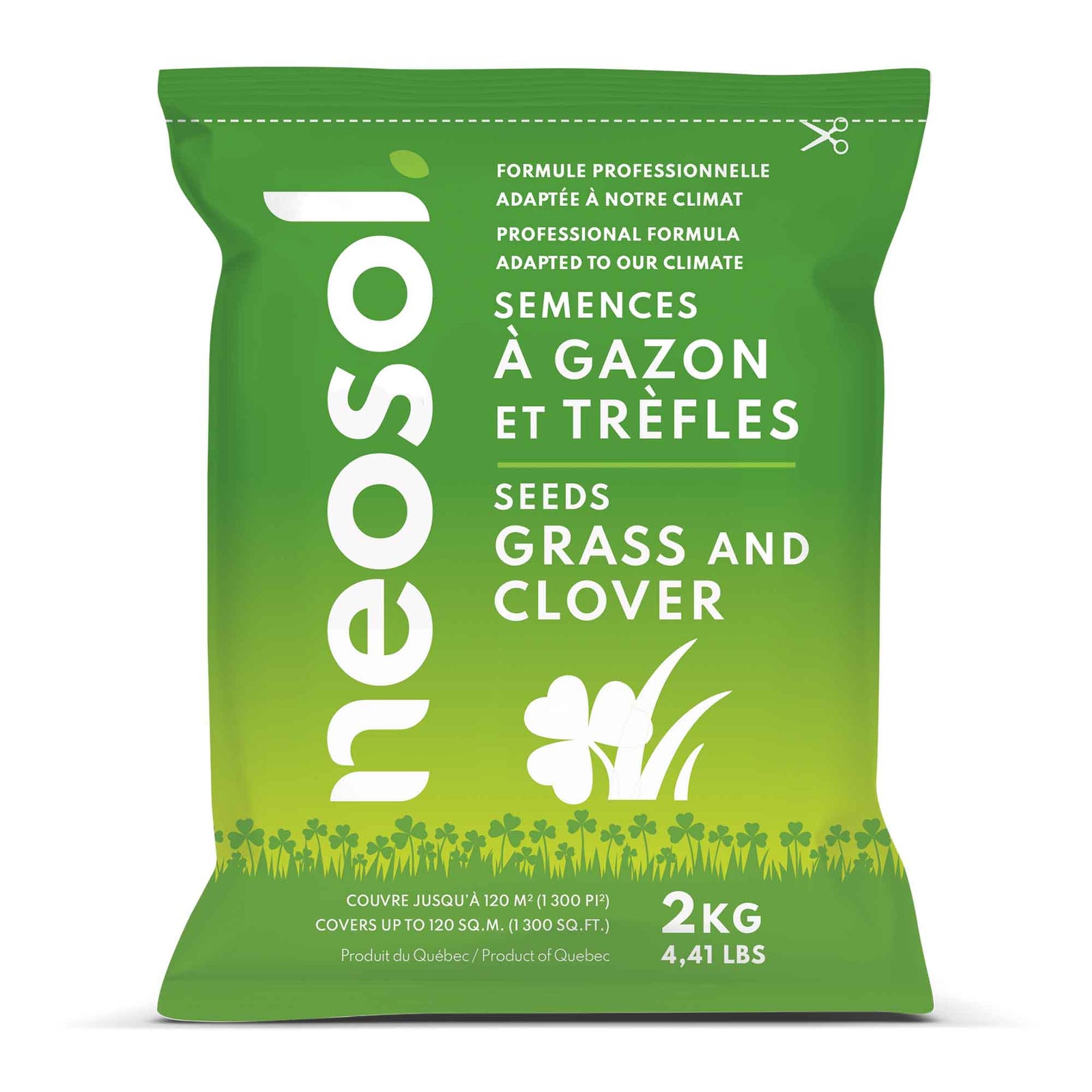 Semences à gazon et trèfles, 2 kg