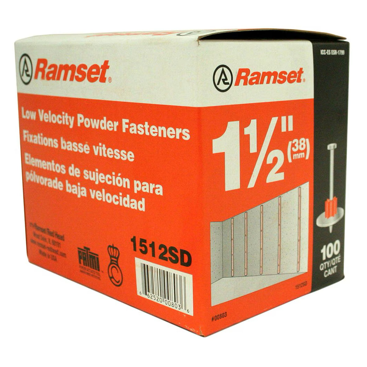 Goujon d'ancrage pour béton avec rondelle, 1-1/2" (100 unités)