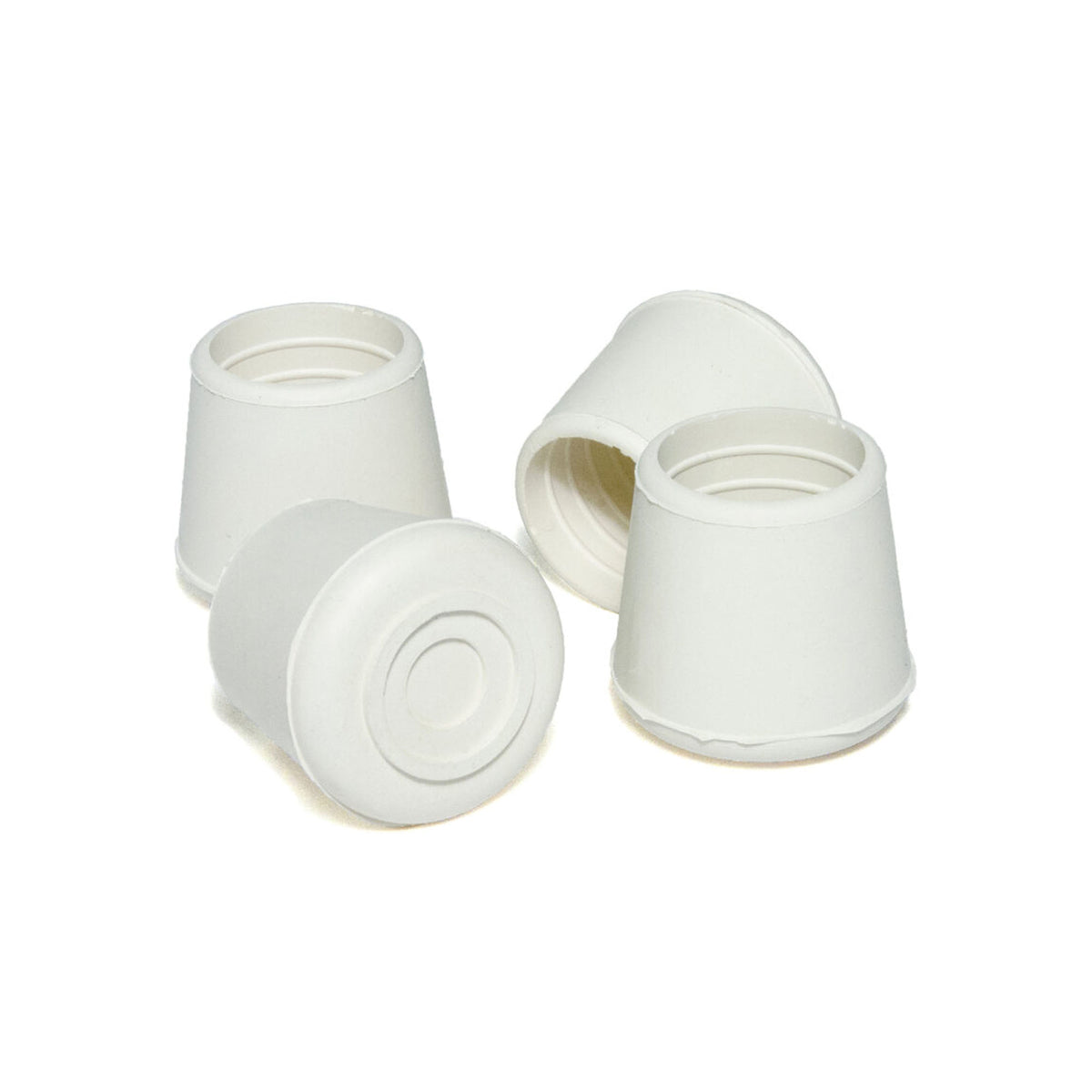 Embout de caoutchouc rond de 7/8'' DI, blanc (4 unités)