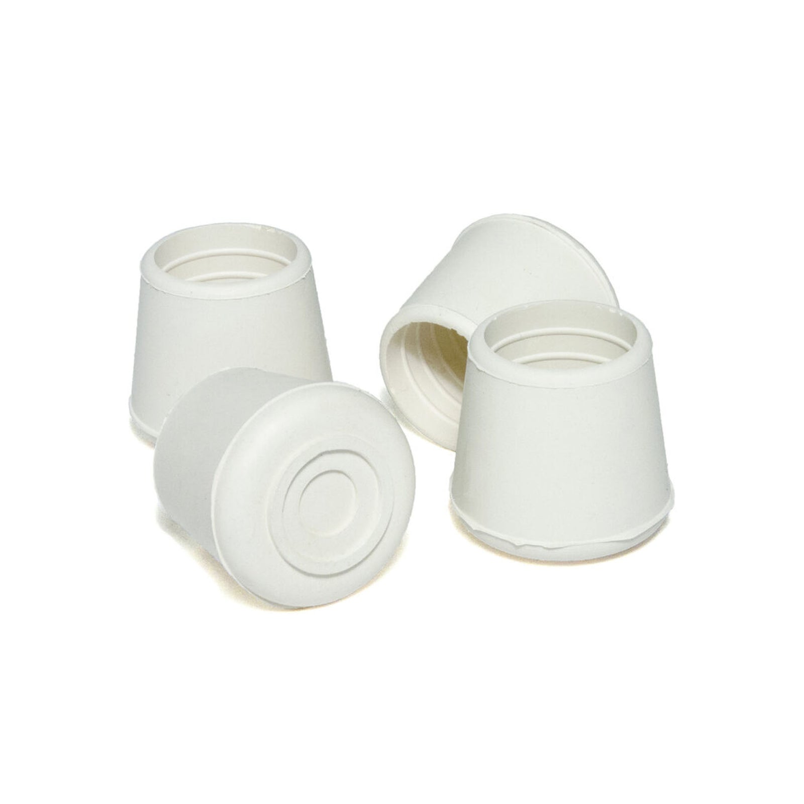 Embout de caoutchouc rond de 7/8'' DI, blanc (4 unités)