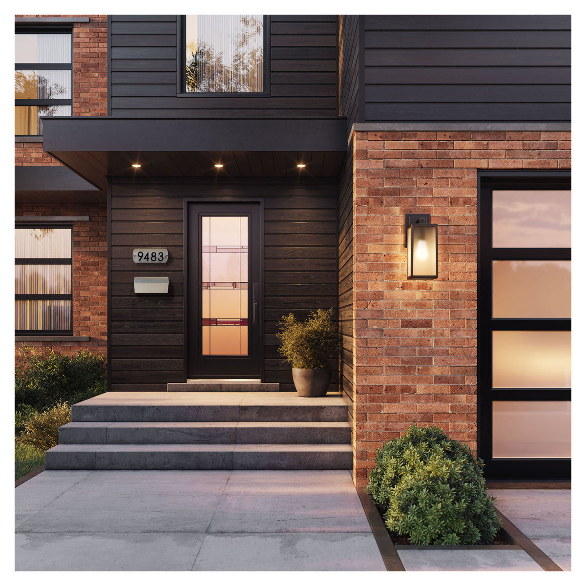 Plaque d'adresse en plexiglas givré, 15''