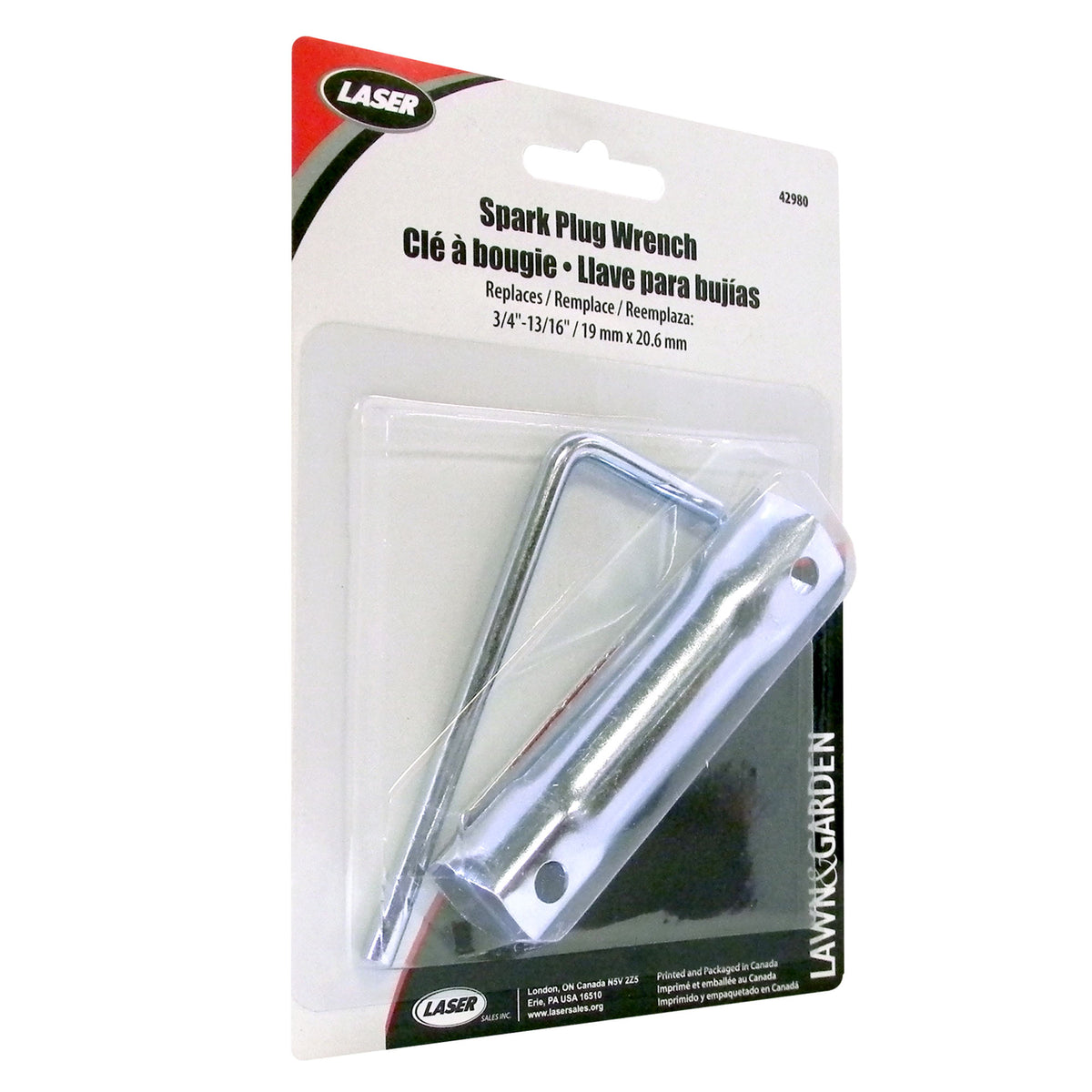 Clé à bougie d’allumage pour bougies à tête hexagonale, 3/4'' et 13/16''