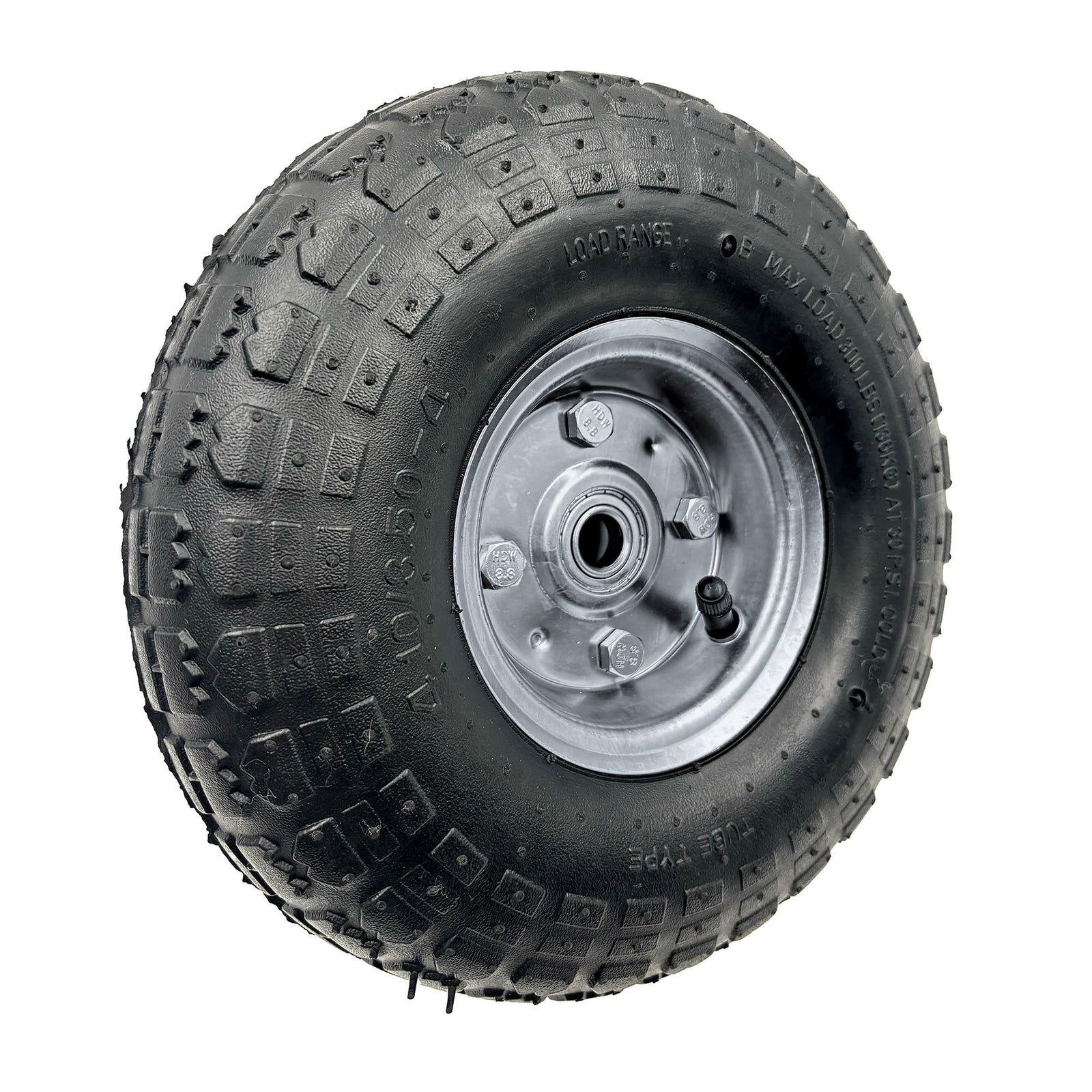 Roue pneumatique de rechange pour diable, 10" x 5/8"