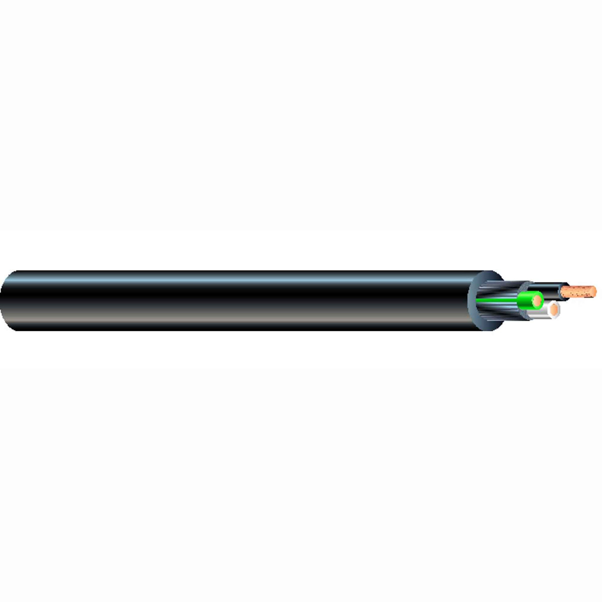 Fil flexible 10/4 SJOOW noir de 30 A / 300 V pour extensions, 76 m