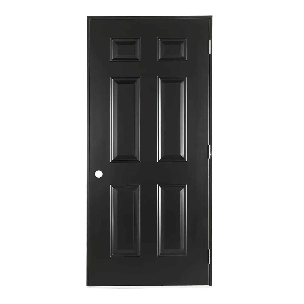 Porte d&#39;acier avec cadrage de 36&quot; x 1-1/4&quot; x 4-5/8&quot;, ouverture à droite vers l’extérieur (noir)