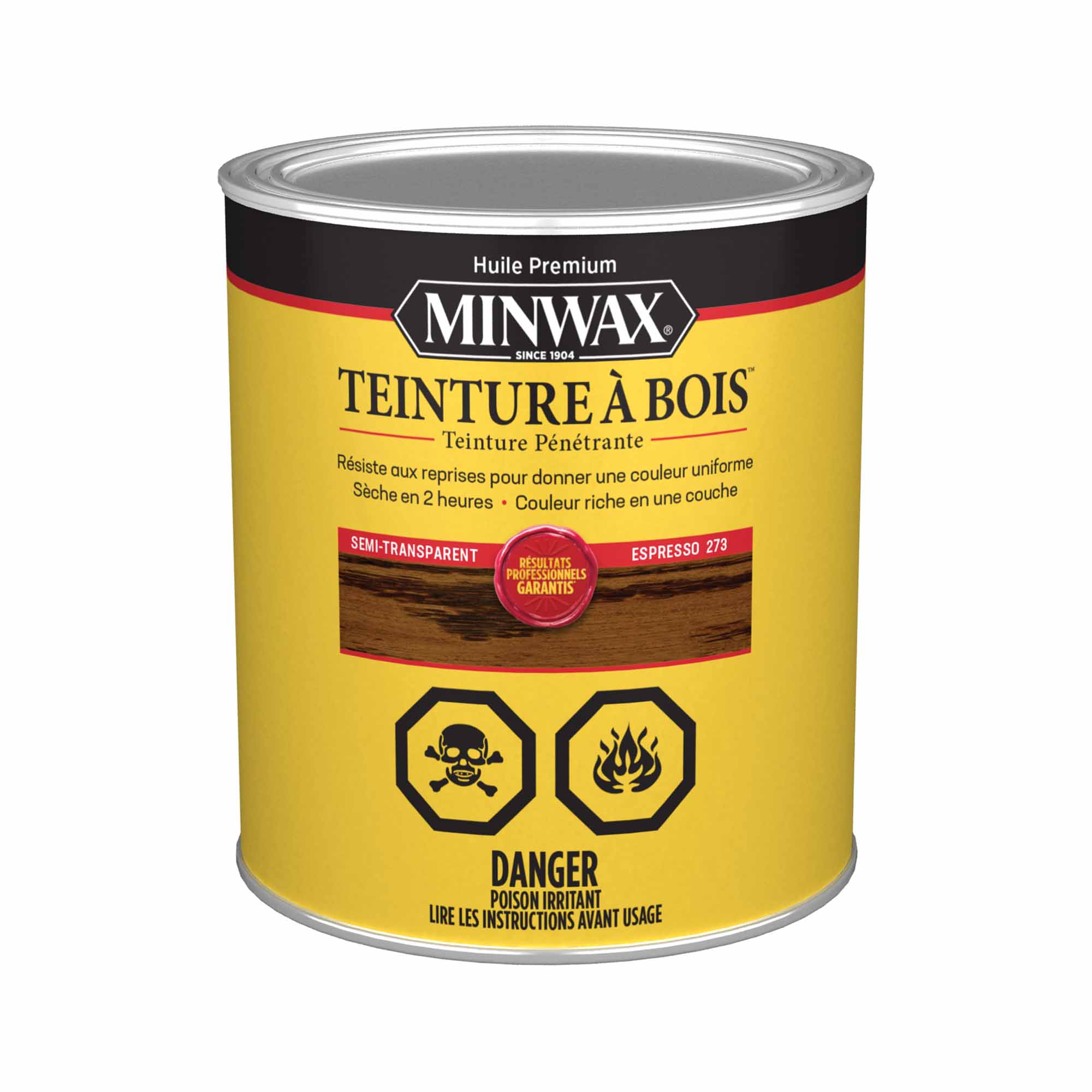 Minwax teinture à bois espresso semi-transparent, 946 ml