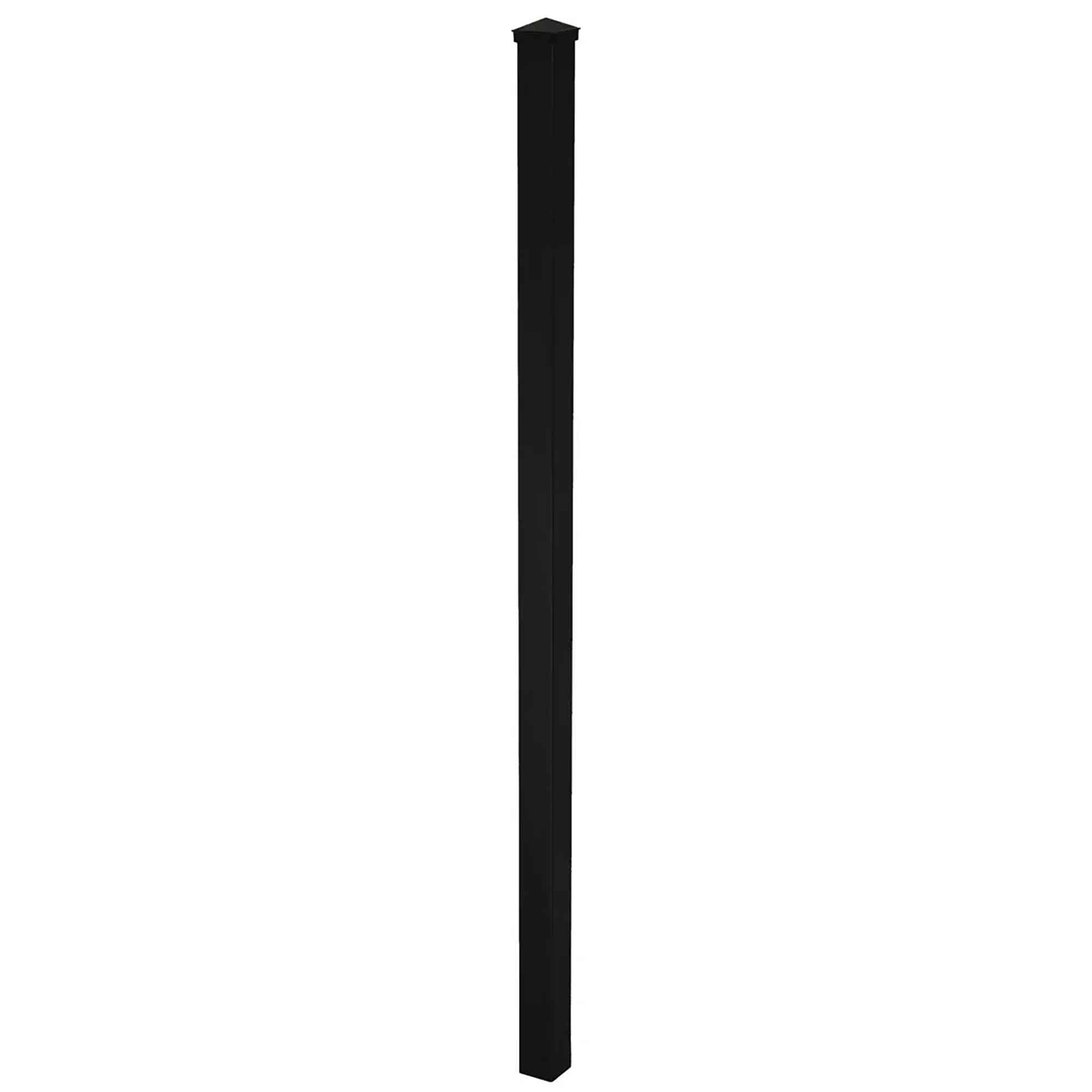 Poteau pour l'installation de clôture de 4' à 5' de hauteur, 96'' (noir)