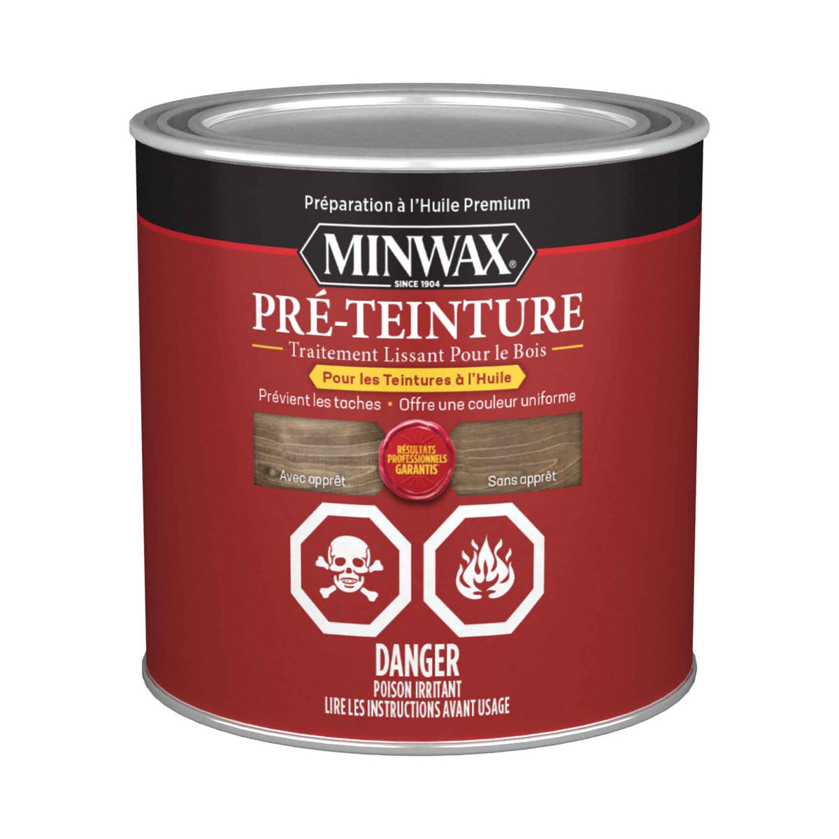 Minwax pré-teinture revitalisante pour le bois transparent, 236 ml