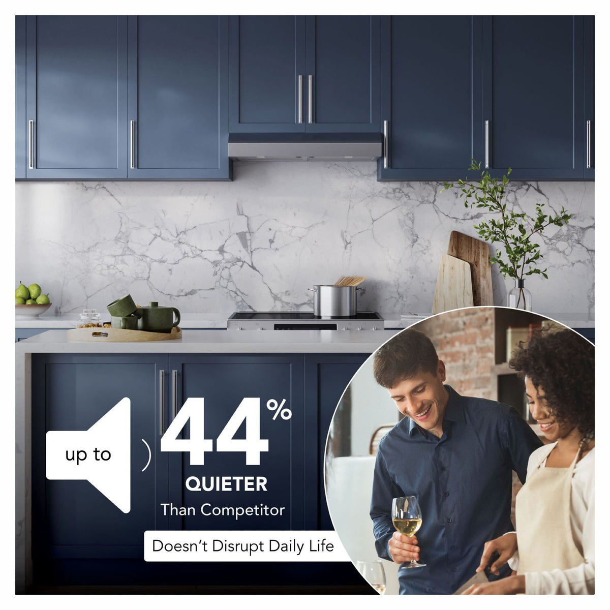Hotte de cuisine sous-armoire Mantra de 30" avec puissance maximale de 350 pi³ / min, acier inoxydable