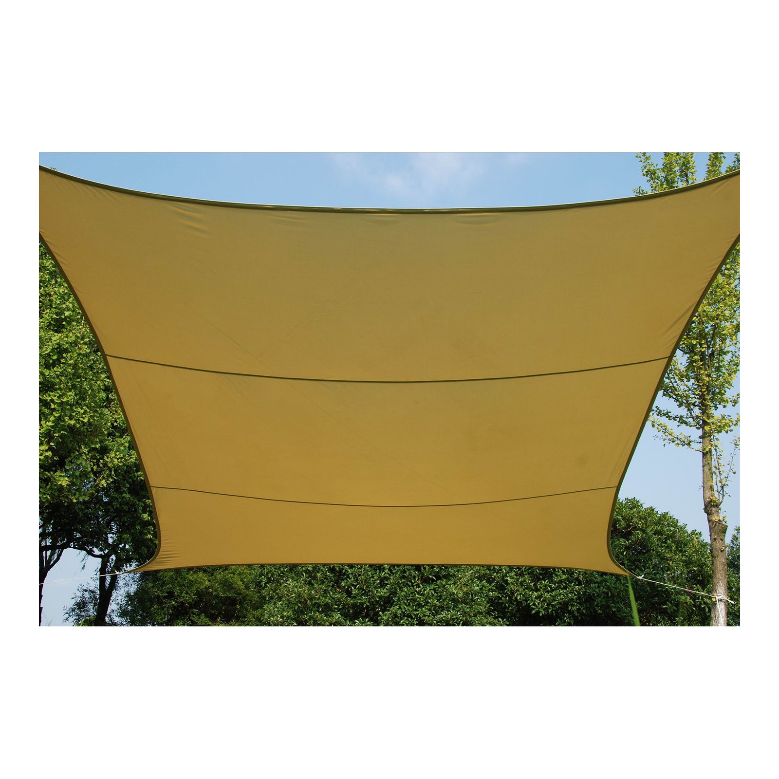 Voile d'ombrage carrée de 3,6 m x 3,6 m, sable