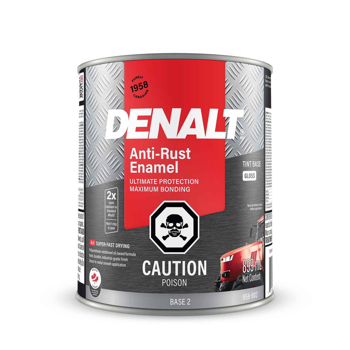 Émail antirouille à base d’huile base 2 lustré, 899 ml