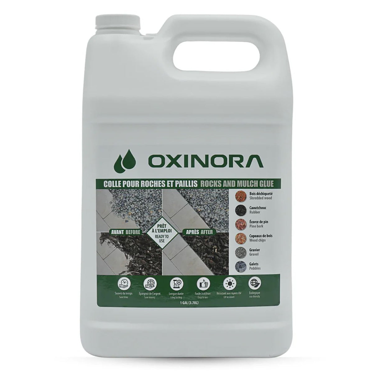 Colle pour paillis et roches prêt à l'emploi, 3,78 L