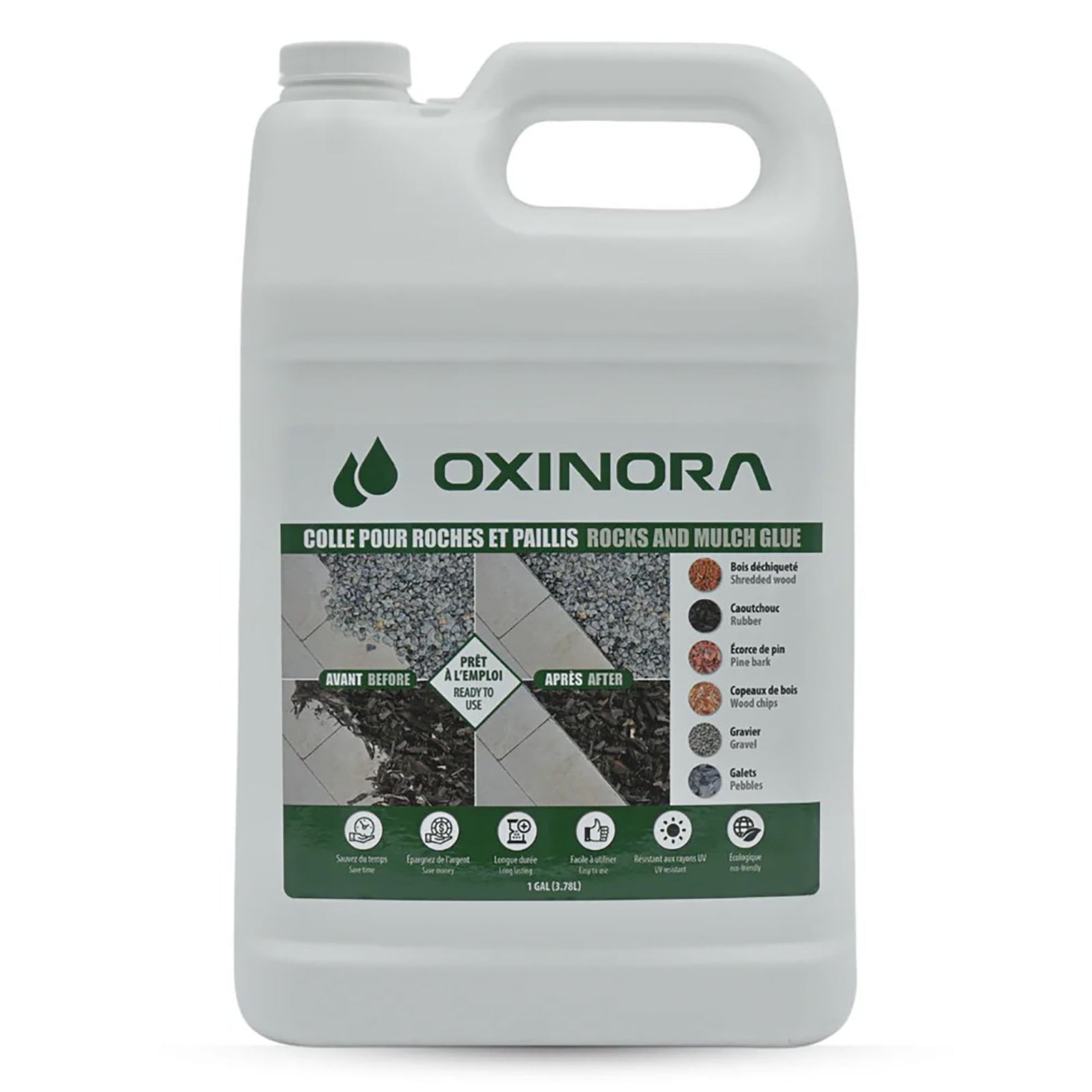 Colle pour paillis et roches prêt à l'emploi, 3,78 L
