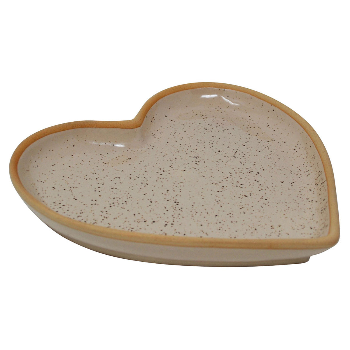 Assiette en forme de cœur, taupe