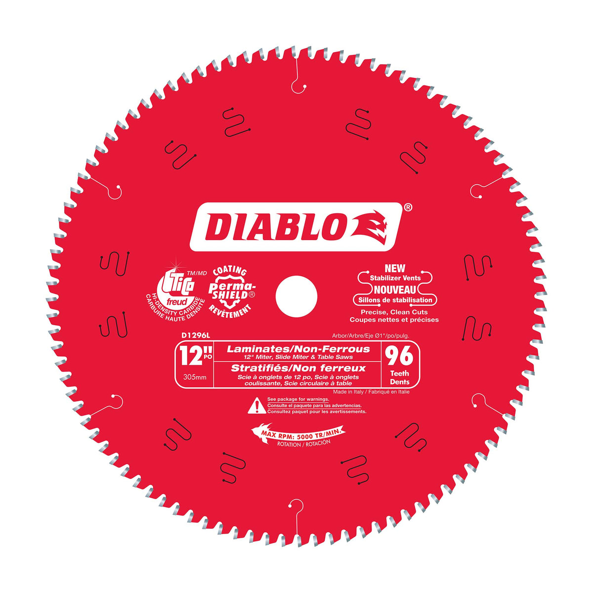 Lame circulaire Diablo pour planchers stratifiés de 12&quot; à 96 dents 