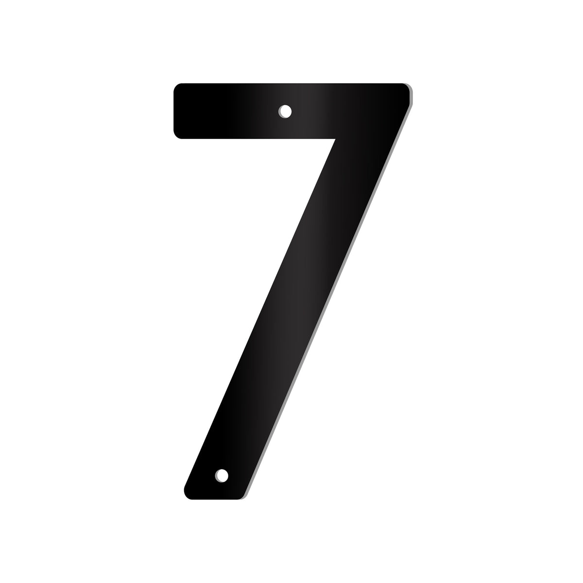 Chiffre percé de 5’’en plexiglas, #7 (noir)