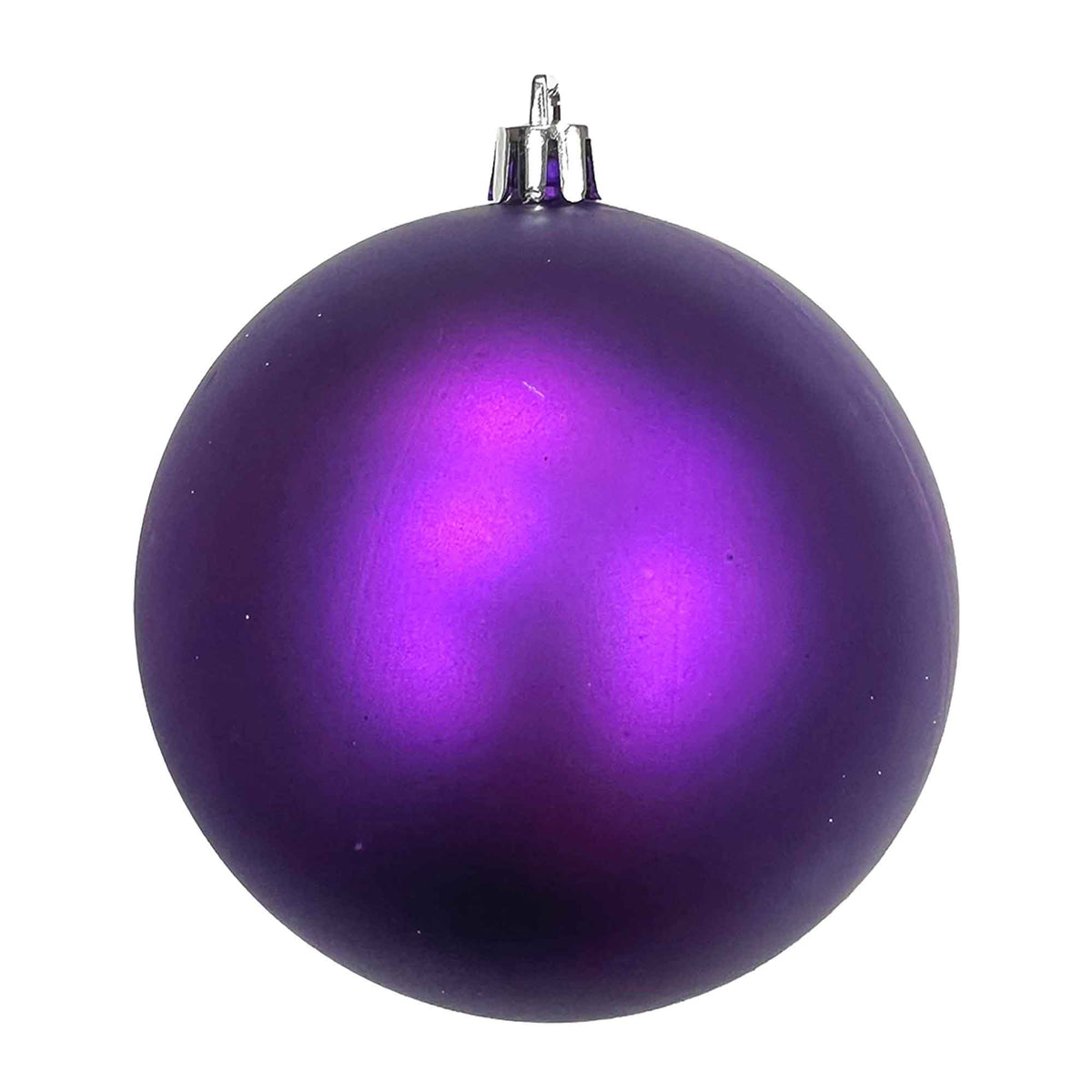 Boule de Noël violet foncé mat à suspendre, 3,5&#39;&#39; 