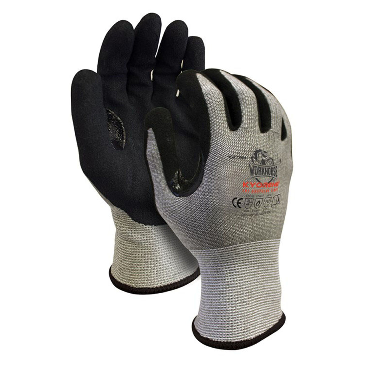 Gants résistants aux coupures Kyorene, gris et noir (2 T-grand)