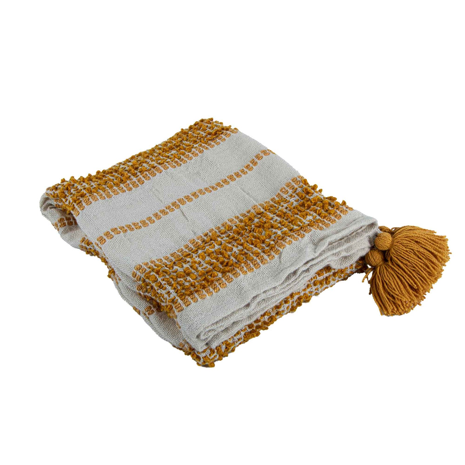 Jeté à rayures Mineral, 50" x 60" (jaune)