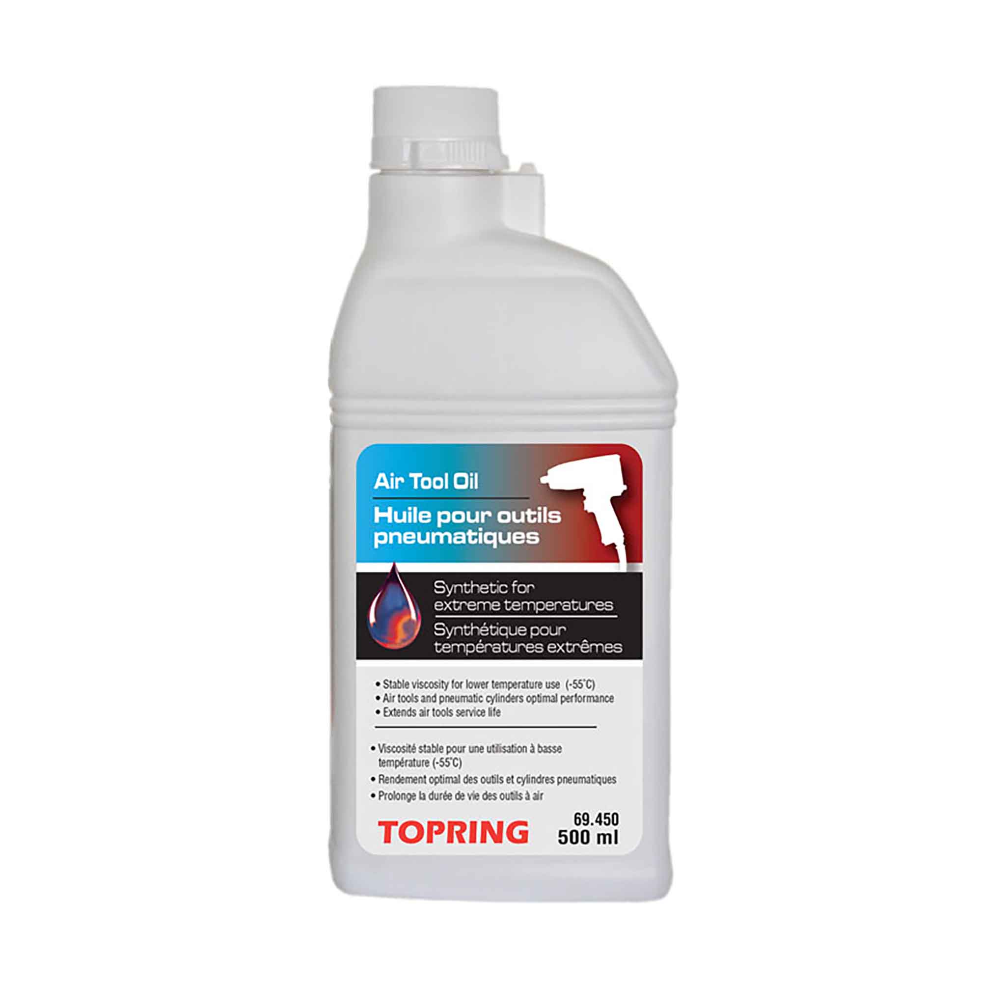 Huile Pneumatique MEGAOIL-N 1L Pour Clés Et Outils De Frappe - STIX Automotive ISO VG-46