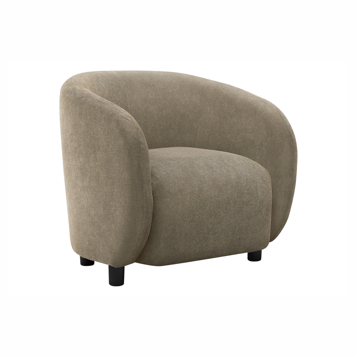Fauteuil d’appoint arrondi, taupe