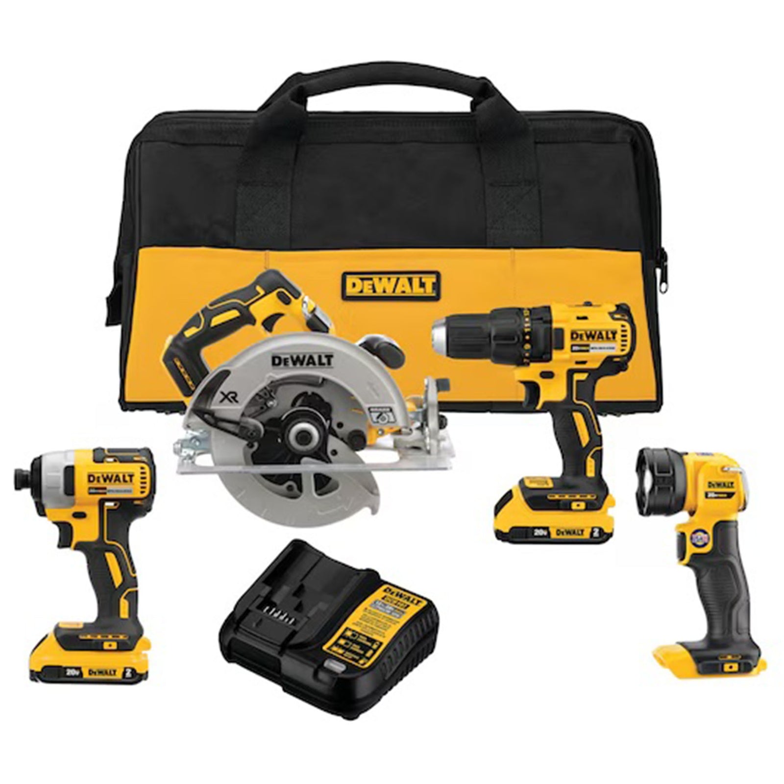 Ensemble de 4 outils sans balai sans fil 20 V MAX (2,0 Ah)
