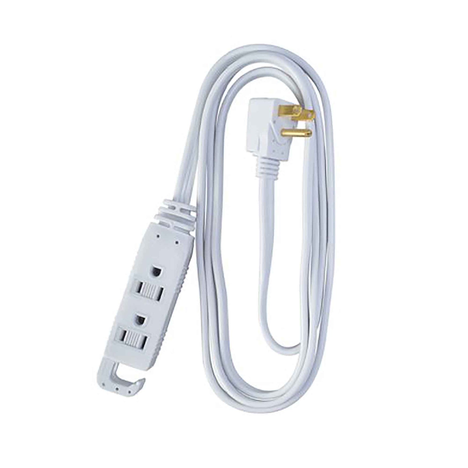 Rallonge électrique à cordon 16/3 SPT-3 de 2 m à 3 prises, blanc