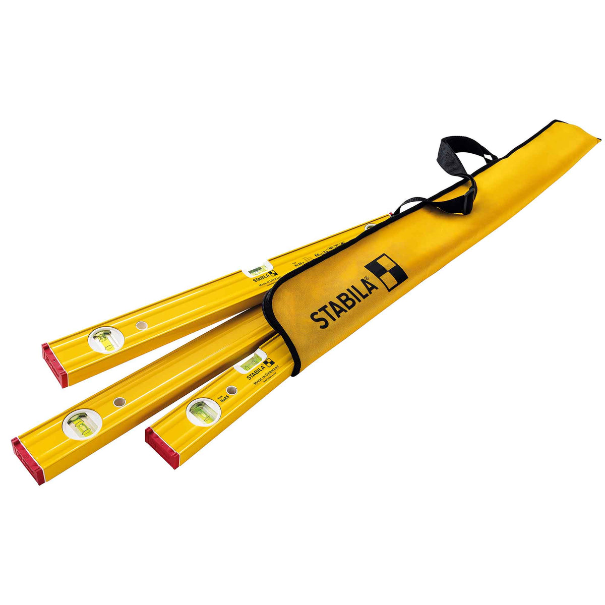 Ensemble de 3 niveaux PRO Type 80 AS avec pochette de transport, 48'' / 24'' / 12''