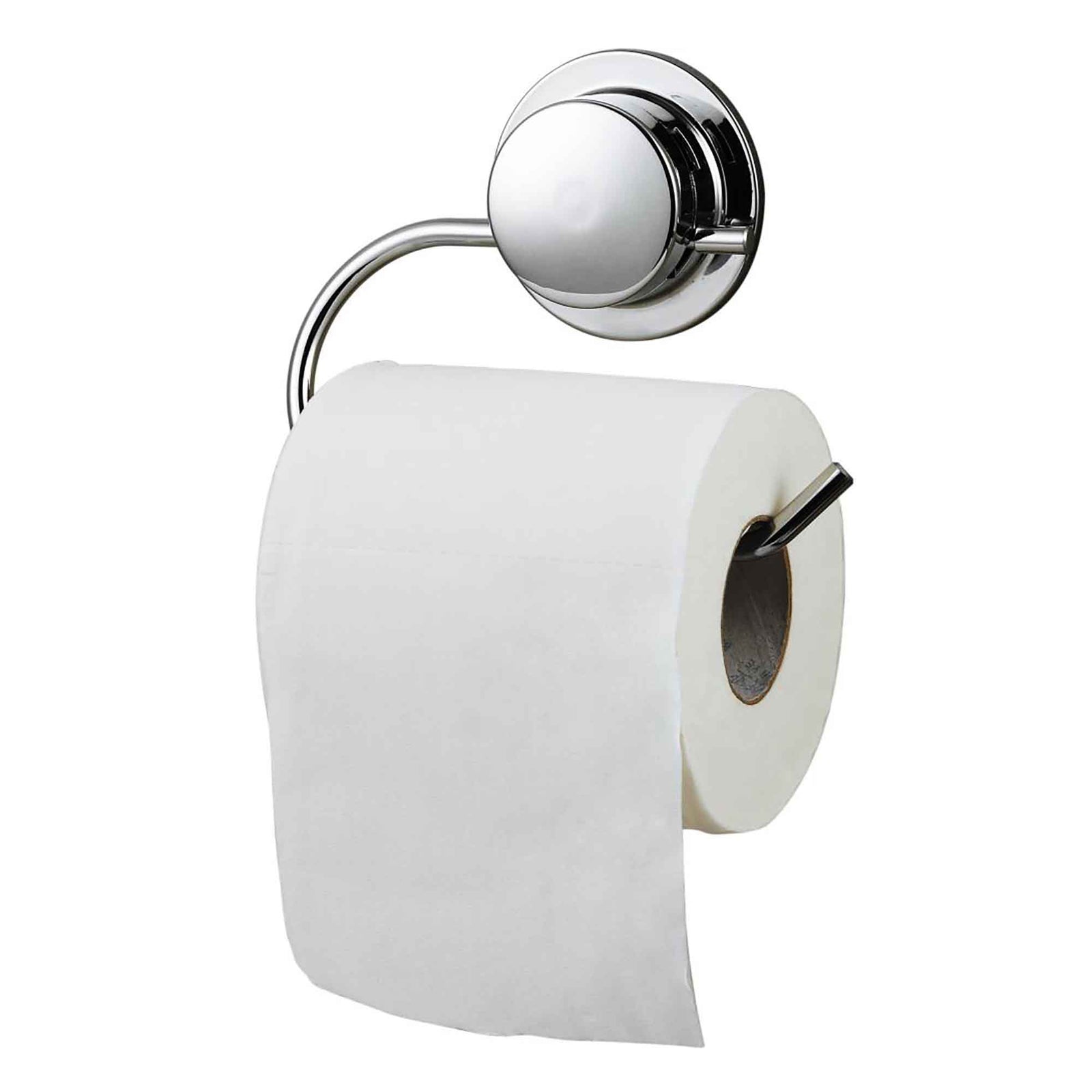Porte-papier de toilette à ventouse, chrome 