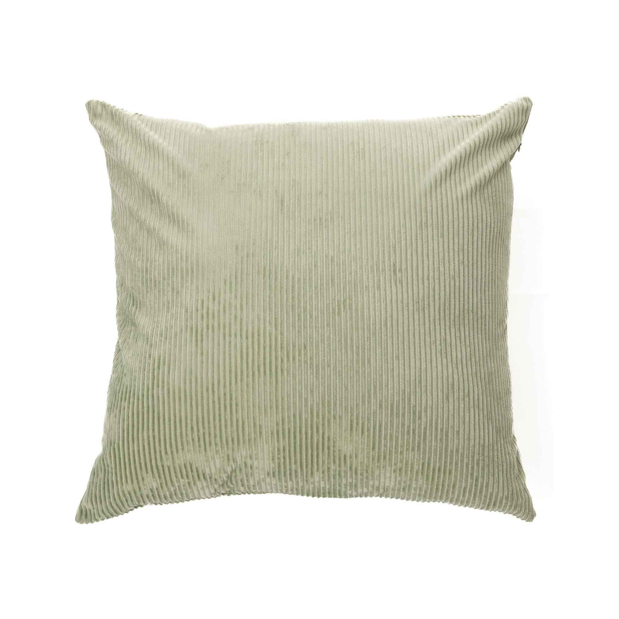 Coussin Corduroy en velours côtelé de 18" x 18", sauge